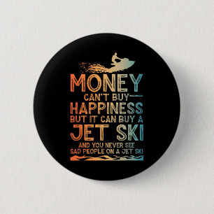 Funny Jet Ski Art For Men Women Kids Water Sport J 6 Cm Round Badge