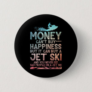 Funny Jet Ski Art For Men Women Kids Water Sport J 6 Cm Round Badge