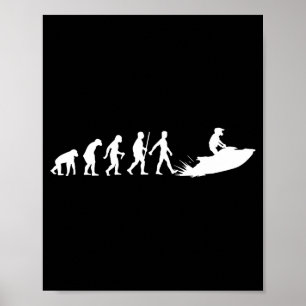 Funny Jet Ski Design For Men Women Kids Jetski Lov Poster