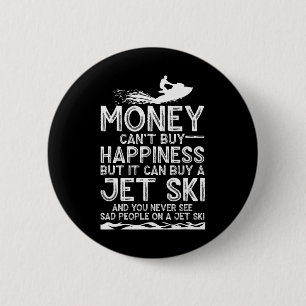 Funny Jet Ski Gift For Water Sport Lover Ski Rider 6 Cm Round Badge