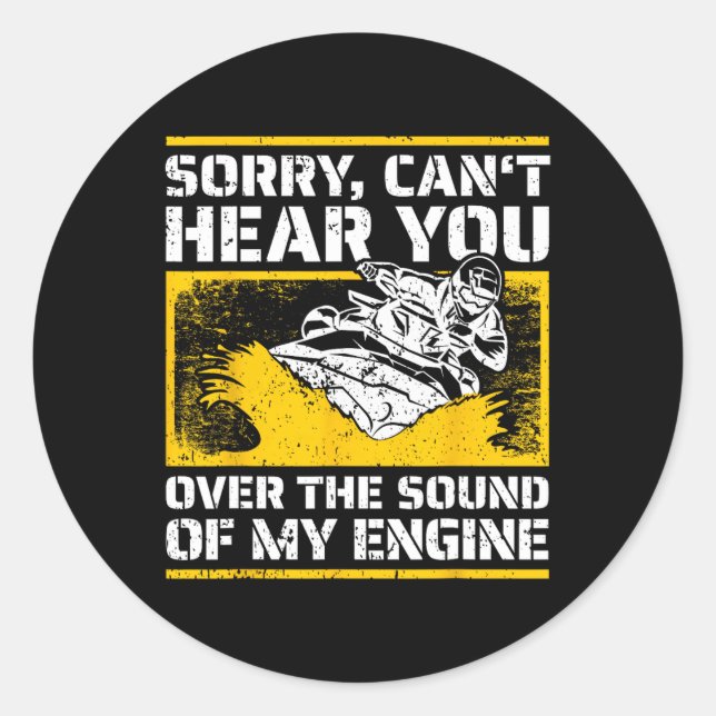 Funny Jet Skiing I Personal Watercraft Rider I Jet Classic Round Sticker (Front)