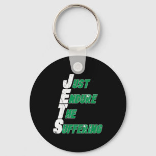 Funny Jets Just Endure The Suffering Football  Key Ring
