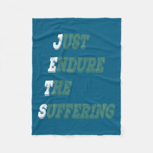 Funny Jets Just Endure The Suffering New York Foot Fleece Blanket