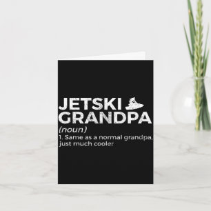 Funny jetski grandpa definition jet skiing card