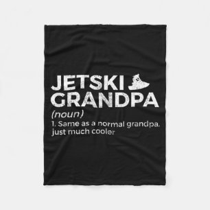 Funny jetski grandpa definition jet skiing  fleece blanket