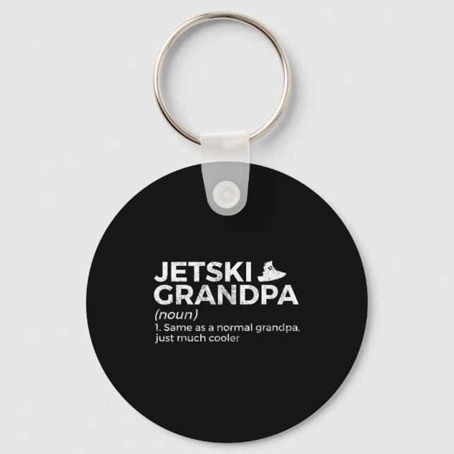 Funny jetski grandpa definition jet skiing  key ring (Front)