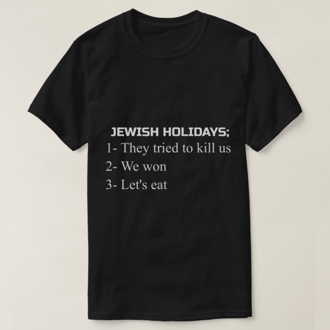 Funny Jewish Joke Holiday Humour Gift for Passover T-Shirt (Design Front)
