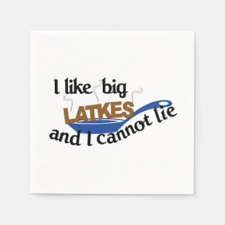 Funny Jewish Latke Hanukkah napkins