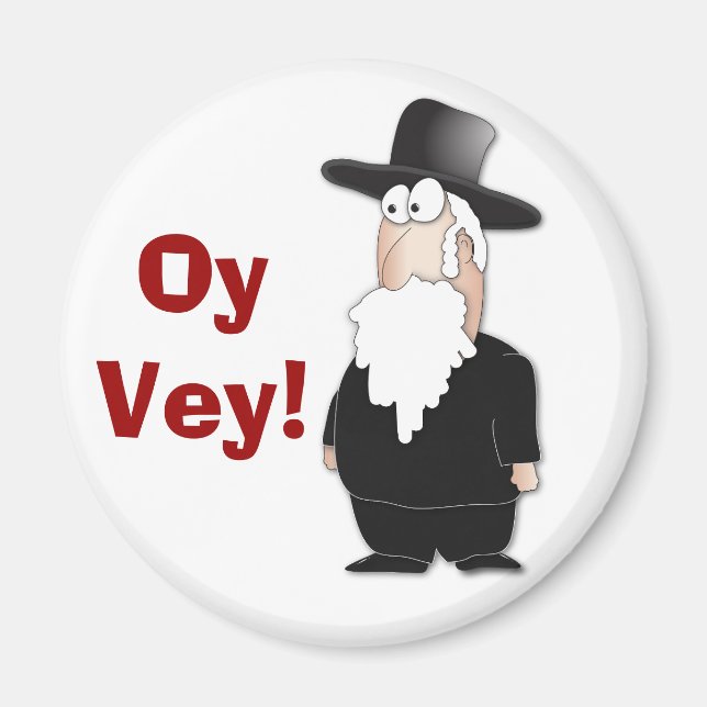 Funny Jewish rabbi - cool cartoon Magnet (Front)