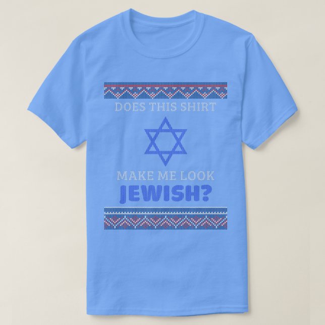 Funny Jewish Star Of David Hanukkah Gift Ugly Swea T-Shirt (Design Front)