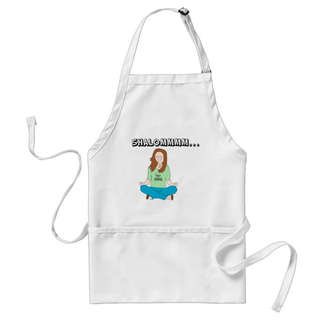 Funny Jewish Yoga Chick Shalommm Standard Apron (Front)