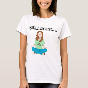 Funny Jewish Yoga Chick Shalommm T-Shirt