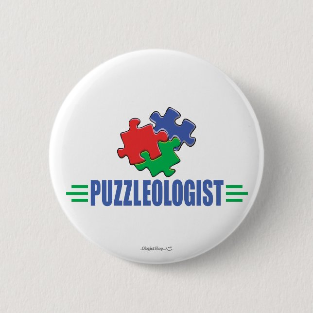 Funny Jigsaw Puzzle 6 Cm Round Badge (Front)
