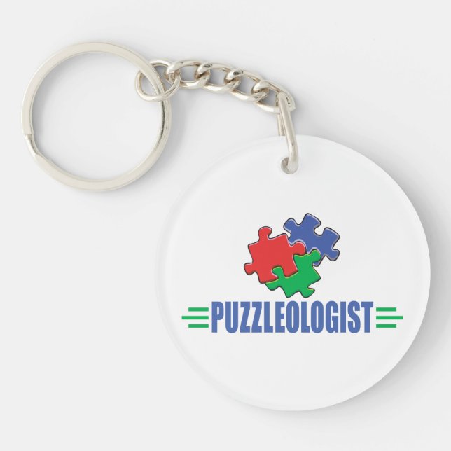 Funny Jigsaw Puzzle Key Ring (Front)