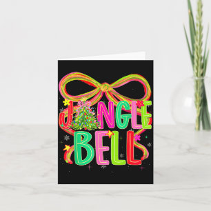 Funny Jingle Bells Coquette Bow Merry Christmas Gi Card