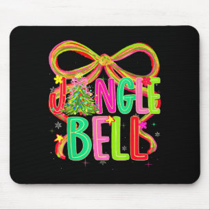 Funny Jingle Bells Coquette Bow Merry Christmas Gi Mouse Pad