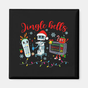 Funny Jingle Bells Telemetry Nurse Christmas Tech Magnet