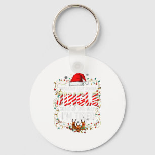 Funny Jingle Tired Christmas Light Reindeer Holida Key Ring