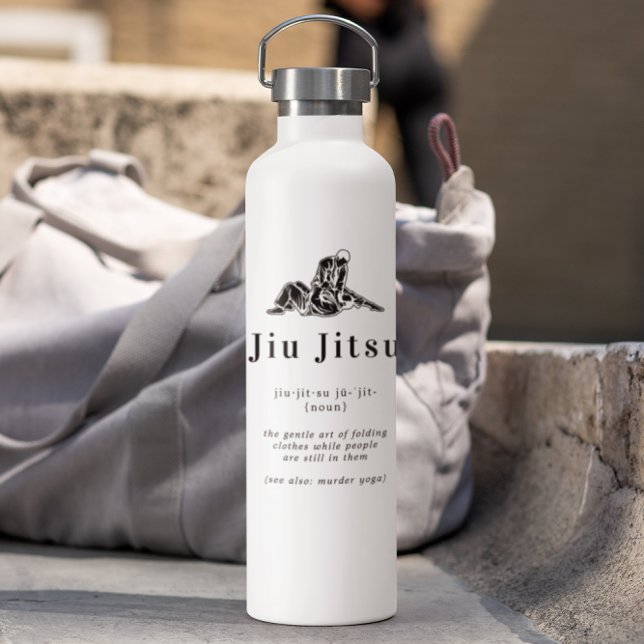 Funny Jiu Jitsu Definition | Personalised Monogram Water Bottle (Creator Uploaded)
