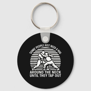 Funny Jiu Jitsu Design Men Women Kids Brazilian Key Ring