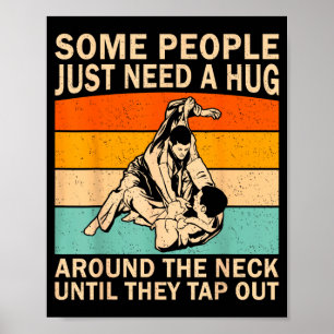 Funny Jiu Jitsu Design Men Women Kids Brazilian Poster