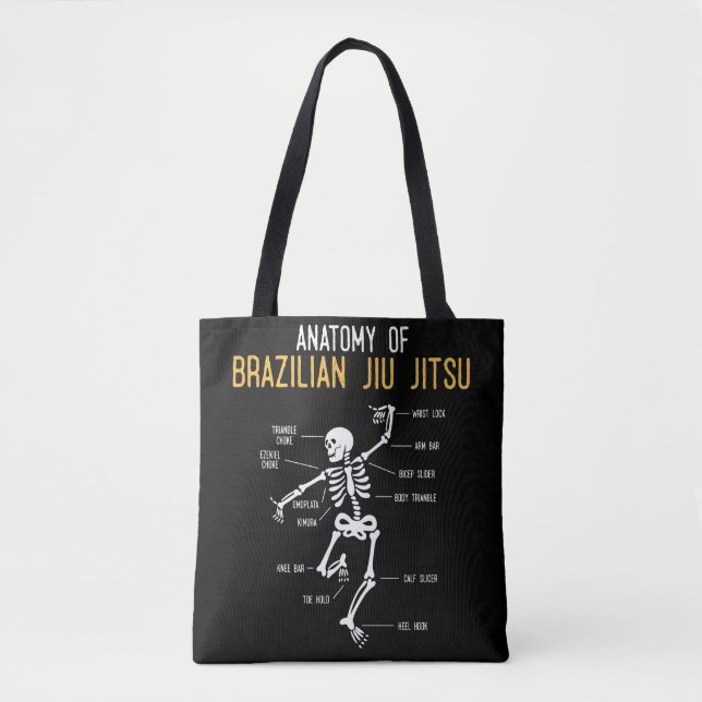 Funny Jiu Jitsu Fighter Anatomy BJJ Training Humor Tote Bag (Front)