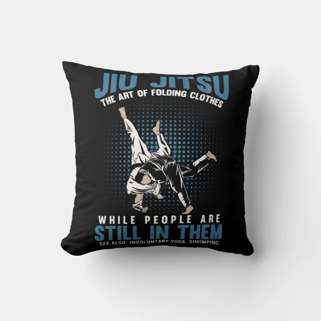 Funny Jiu Jitsu Fighters BJJ Training Humour Cushion (Front)