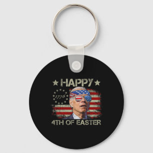 Funny Joe Biden 4th Of July Happy 4th Of Easter Us Key Ring