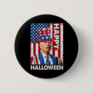 Funny Joe Biden 4th Of July Happy Halloween Americ 6 Cm Round Badge