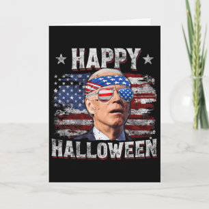 Funny Joe Biden 4th Of July Happy Halloween Americ Card