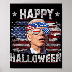 Funny Joe Biden 4th Of July Happy Halloween Americ Poster
