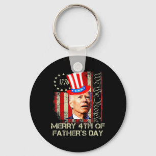 Funny Joe Biden 4th Of July Merry 4th Of Father's  Key Ring