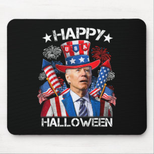 Funny Joe Biden 4th Of July Shirt Happy Halloween Mouse Pad