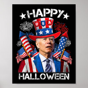 Funny Joe Biden 4th Of July Shirt Happy Halloween Poster