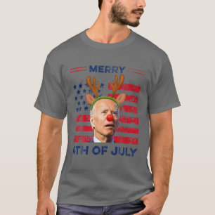 Funny Joe Biden Dazed Merry 4Th Of July T-Shirt