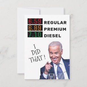 Funny Joe Biden Gas Prices FJB MAGA Pro-Trump  Key Thank You Card