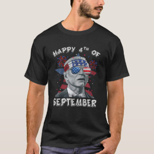 Funny Joe Biden Happy 4Th Of September Biden Confu T-Shirt