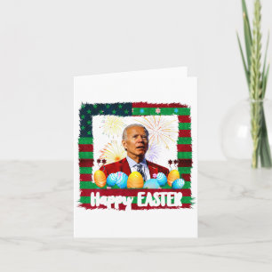 Funny Joe Biden Happy Easter Confused 4th Of July  Card