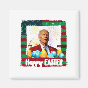 Funny Joe Biden Happy Easter Confused 4th Of July Magnet