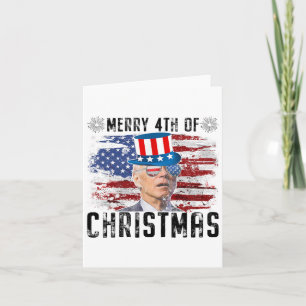 Funny Joe Biden Merry 4th Of Christmas 4th Of July Card