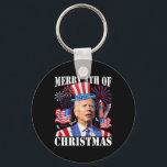 Funny Joe Biden Merry 4th Of Christmas 4th Of July Key Ring<br><div class="desc">Funny Joe Biden Merry 4th Of Christmas 4th Of July Firework 1</div>