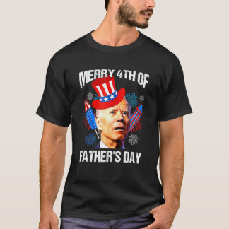 Funny Joe Biden Merry 4Th Of July Confused Father' T-Shirt