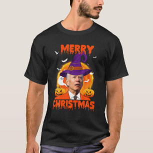 Funny Joe Biden Merry Christmas Confused Happy Hal T-Shirt