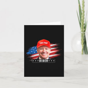 Funny Joe Biden Wearing Hat Trump  Card