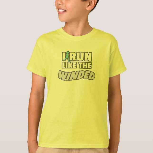 Funny Jogger Runner I Run Like The Winded Running T-Shirt (Front)