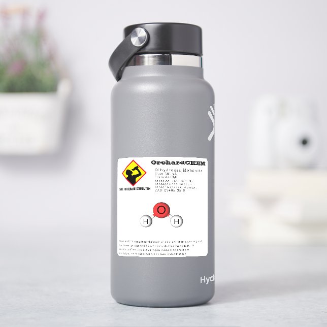 Funny Joke Dihydrogen Monoxide (H2O) Chemistry (HydroFlask)
