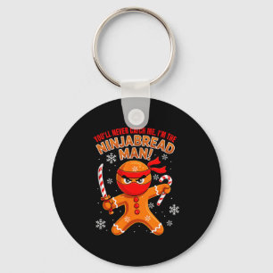 Funny Joke Never Catch I'm Ninjabread Xmas Gingerb Key Ring