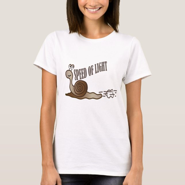 Funny joke  speed of light snail T-Shirt (Front)