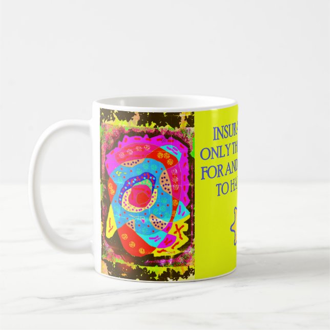 Funny Joke with art pattens message Coffee Mug (Left)