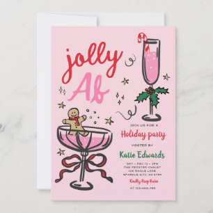 Funny Jolly Christmas Cocktail Party Holiday Party Invitation